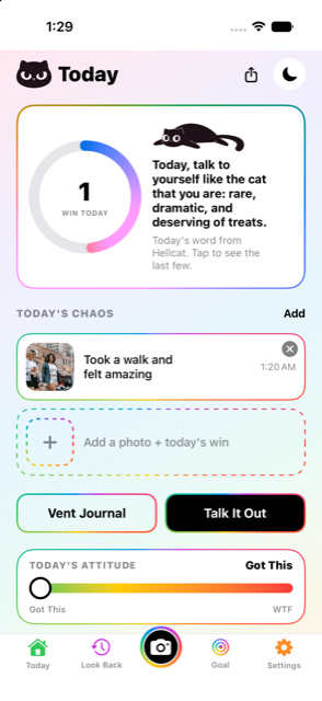 The wins ring on the home screen